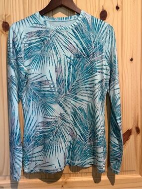 Salt Life Women's Long Sleeve UV Tee Palm Print Size Medium